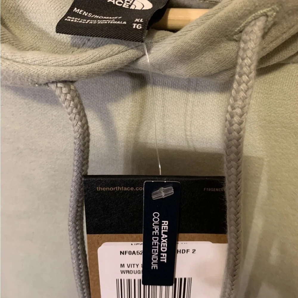 The North‎ Face mens sz XL hooded Light Gray Pullover